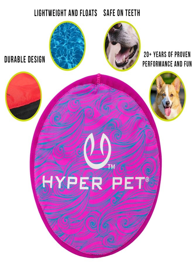 هايبر بيت لعبة هايبر بيت فليبي فلوبر، قرص طائر ناعم للكلاب مقاس 9 بوصات، يطفو على الماء وآمن على الأسنان، عبوة من قطعة واحدة، تصميم دوامة أرجوانية - Image 3